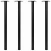 vidaXL Pernas de mesa ajust&aacute;veis ​​em altura, 4pcs, preto, 1100 mm
