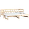 vidaXL Sof&aacute;-cama de puxar pinho maci&ccedil;o 2x(90x190) cm