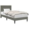 vidaXL Estrutura da Cama com cabeceira Cinzento-claro 100 x 200 cm