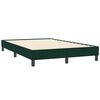 vidaXL Box Cama de primavera sem Colch&atilde;o Verde Escuro 120x210cm Veludo