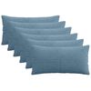 vidaXL Capa almofada 6 pcs ALMELO Azul 40 x 80 cm cord&atilde;o