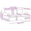 vidaXL Sof&aacute; Creme Dimens&otilde;es gerais: 215 x 138 x 80 cm (L x P x A)