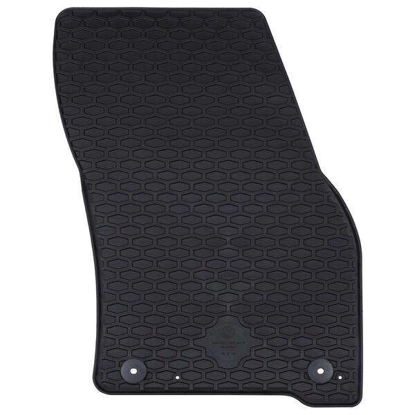 vidaXL Tapete de carro 4 pcs Preto Borracha