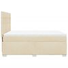 vidaXL Cama com molas/colch&atilde;o 140x190 cm tecido cor creme