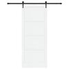 vidaXL Porta Deslizante ORKDAL Branco e Preto 93 x 232 cm