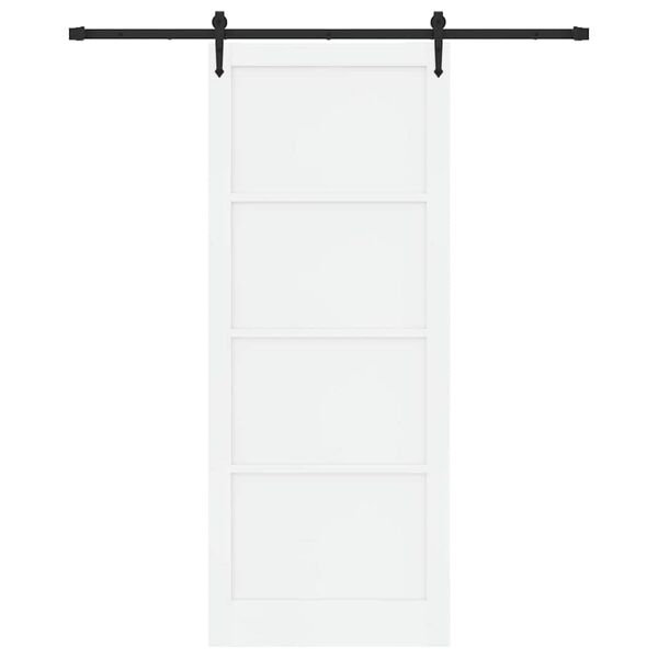 vidaXL Porta Deslizante ORKDAL Branco e Preto 93 x 232 cm
