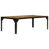 vidaXL Mesa de centro madeira de mangueira maci&ccedil;a &aacute;spera e a&ccedil;o 110 cm
