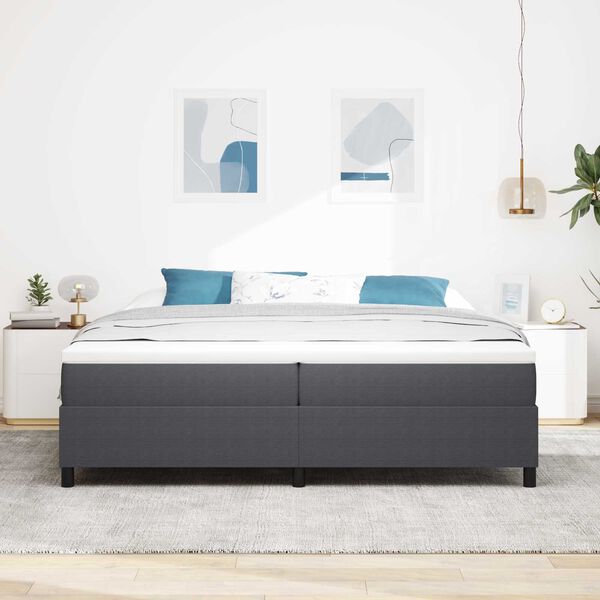vidaXL Estrado de cama plataforma Cinza Escuro 200 x 200 cm