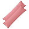 vidaXL Almofada com travesseiro HOUTEN 2 unid. Rosa Linho Sint&eacute;tico