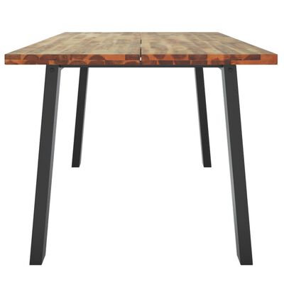vidaXL Mesa de jantar em madeira de acácia maciça 170x90 cm