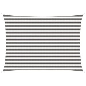 vidaXL Vela de Sombra 5 x 7 m HDPE Retangular Cinza Claro e Branco
