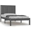 vidaXL Estrutura de cama solteiro 90x190 cm pinho maci&ccedil;o cinza