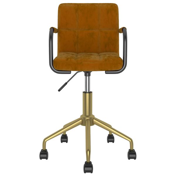 vidaXL Cadeiras de jantar girat&oacute;rias 2 pcs veludo castanho