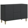 vidaXL Buffet Preto 89 x 34,5 x 60 cm Derivados de Madeira