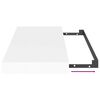 vidaXL Prateleira de parede suspensa 50x23x3,8 cm MDF branco