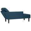 vidaXL Chaise lounge c/ almofada/apoio de bra&ccedil;os direito veludo azul