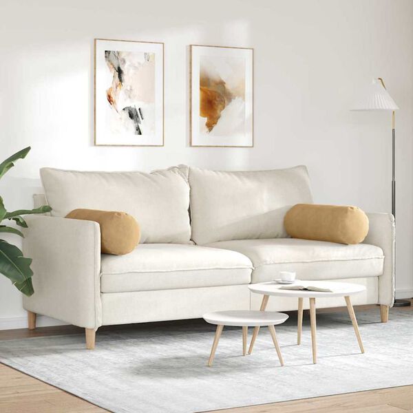 vidaXL Almofadas de Apoio 2 pcs Castanho &Oslash; 25 x 70 cm