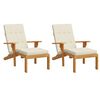 vidaXL Almofad&otilde;es p/ cadeira de terra&ccedil;o 2 pcs tecido oxford cor creme