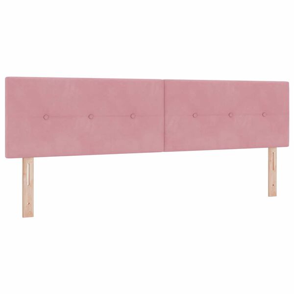 vidaXL Cabeceira com cabeceira Rosa 180 cm Couro Sint&eacute;tico