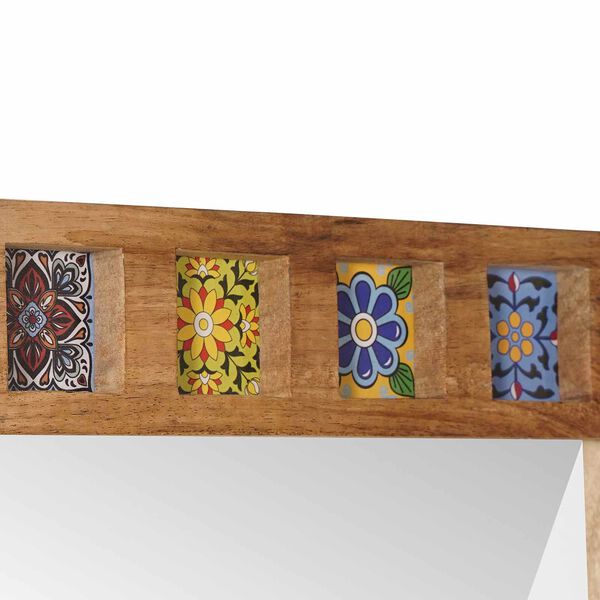 vidaXL Espelho de banheiro com armazenamento Natural 50 x 70 x 3 cm