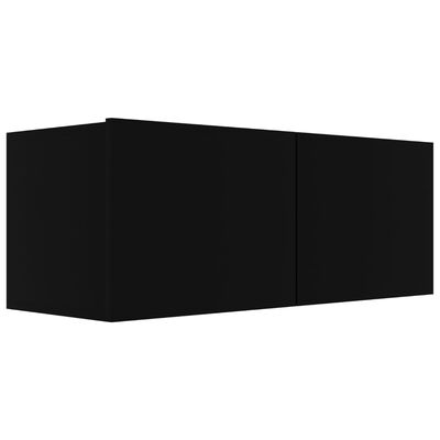 vidaXL Conjunto móveis de TV 3 pcs madeira processada preto
