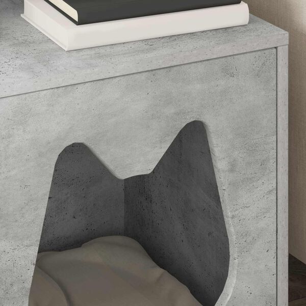 vidaXL Casa para Gatos Concreto 42,5 x 40 x 53,5 cm Madeira processada