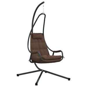 vidaXL Cadeira suspensa tipo ovo A&ccedil;o 94 x 107 x 196,5 cm caf&eacute;