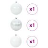 vidaXL Conjunto de Bolas de Natal XXL 3 pcs Branco Pl&aacute;stico