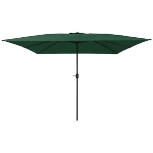 vidaXL Guarda-sol de Jardim 295 x 295 x 245 cm Poli&eacute;ster e A&ccedil;o Verde