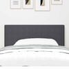 vidaXL Cabeceira com cabeceira Cinza Escuro 80 cm Couro Sint&eacute;tico