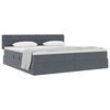 vidaXL Cama com Armazenamento Cinza Escuro 200 x 200 cm Veludo