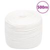 vidaXL Corda de barco 8 mm 500 m polipropileno branco
