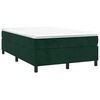 vidaXL Cama boxspring com colch&atilde;o 120x200 cm veludo verde-escuro