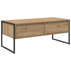 vidaXL Mesa de centro Carvalho Artesanal 100 x 46 x 40 cm
