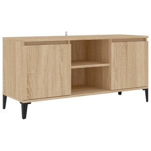vidaXL M&oacute;vel de TV com pernas em metal 103,5x35x50 cm carvalho sonoma