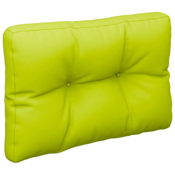 vidaXL Almofad&atilde;o para paletes 50x40x12 cm tecido verde brilhante