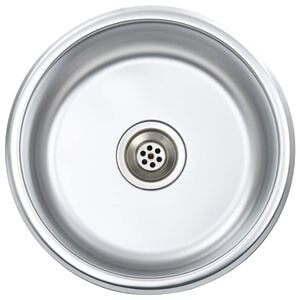 vidaXL Lava-lou&ccedil;as de cozinha com ralo e sif&atilde;o a&ccedil;o inoxid&aacute;vel
