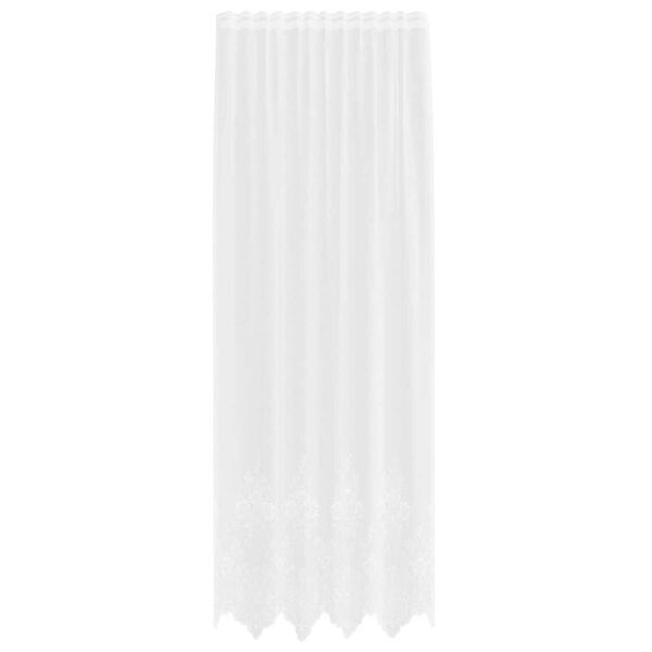 vidaXL Cortina de Renda com cortinas Branco 280 x 150 cm Poli&eacute;ster