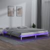 vidaXL Estrutura cama king size c/ luzes LED 150x200cm madeira maci&ccedil;a