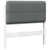 vidaXL Cabeceira estofada com cabeceira Branco e Cinza Claro 75 cm