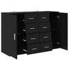 vidaXL Aparadores Corona 2 pcs Carvalho Preto 59 x 39 x 80 cm