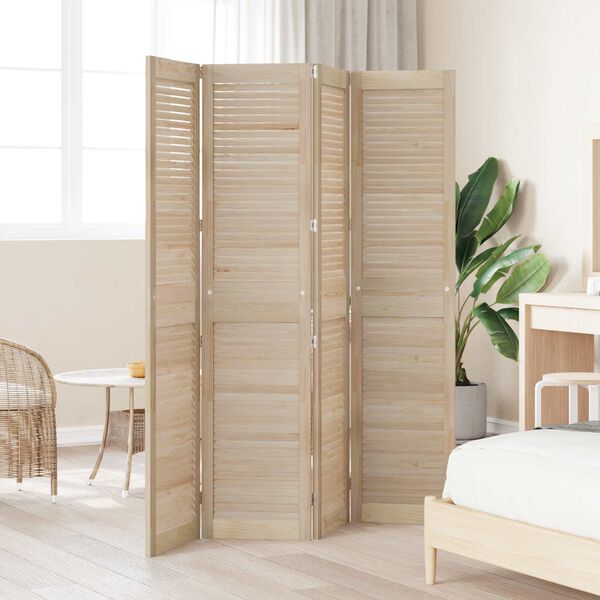 vidaXL Porta de Arm&aacute;rio com porta 4 pcs Natural 140.5 x 2 x 59.5 cm