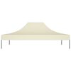 vidaXL Teto para tenda de festas 4,5x3 m 270 g/m² cor creme