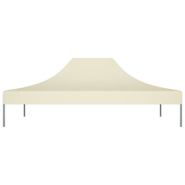 vidaXL Teto para tenda de festas 4,5x3 m 270 g/m² cor creme