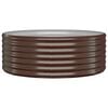 vidaXL Canteiro elevado jardim 100x100x36 a&ccedil;o galvanizado castanho