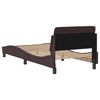 vidaXL Estrutura de cama Dover 80x200 cm tecido castanho-escuro