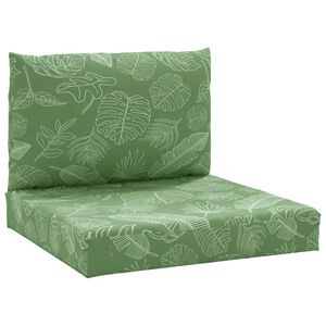 vidaXL Almofad&otilde;es p/ m&oacute;veis paletes 2 pcs tecido oxford padr&atilde;o folhas