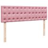 vidaXL Estrutura de cama otomana com colch&atilde;o 140x190 cm veludo rosa