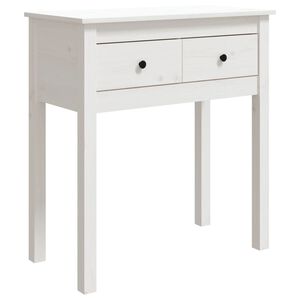 vidaXL Mesa consola 70x35x75 cm pinho maciço branco
