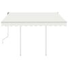 vidaXL Toldo retr&aacute;til manual com postes 3x2,5 m cor creme